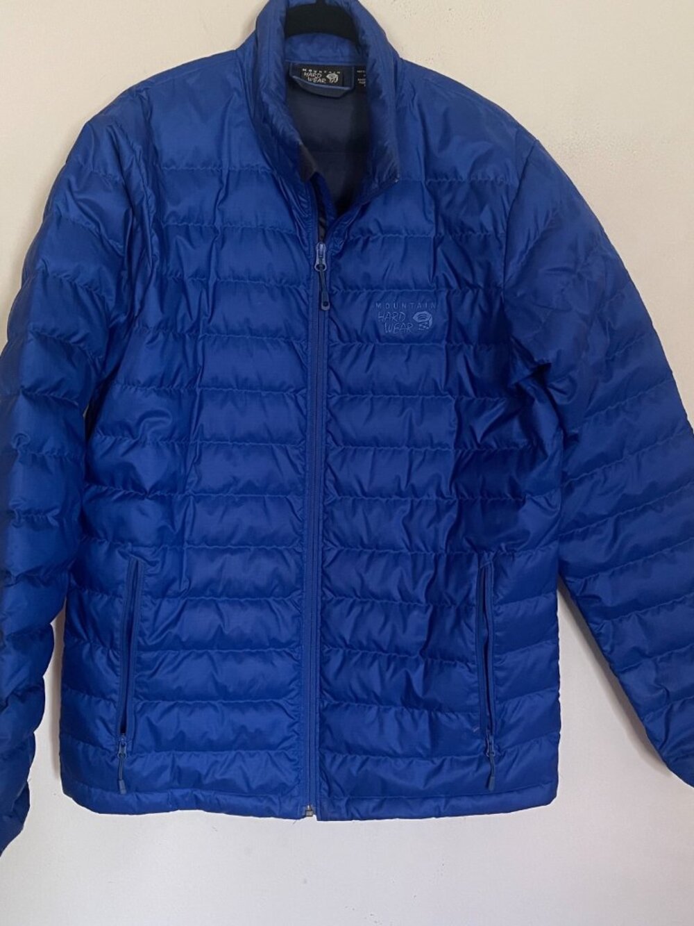 Mountain Hardwear Ratio Down Jacket Mens Medium Blue Puffer Coat Outdoors X